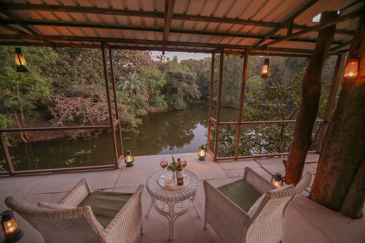 The back side of the room in Rukhad Jungle Camp